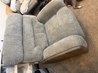 Gray Fabric Loveseat