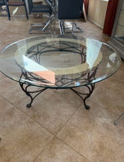 Glass coffee table