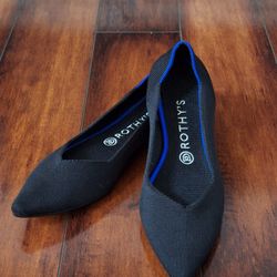 Rothy's The Point II Black Ballet Flats Size 9.5