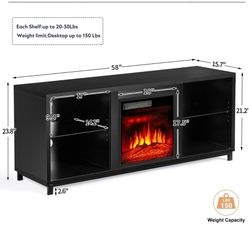 Heated Fireplace Tv Stand 