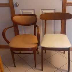 Vintage Mid Century Bent Wood Chairs 