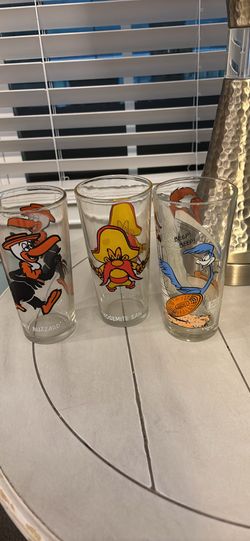 Three 1960’s Character Drinking Glasses 