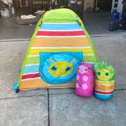 Melissa & Doug Giddy Buggy Camping Tent With Two Sleeping Bags 