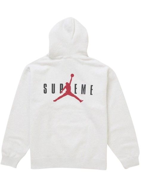 Supreme Jordan Hooded Sweatshirt FW24 "Ash Grey" Size Small