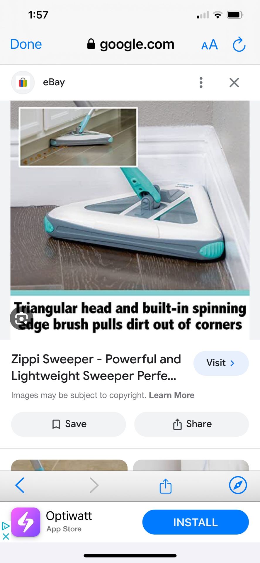 Zippi Vacuum Cleaner Rechargeable New