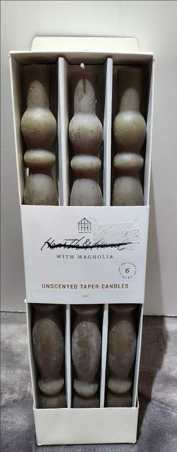 Hearth & Hand with Magnolia 6-Pack Spindle Unscented Taper Candles