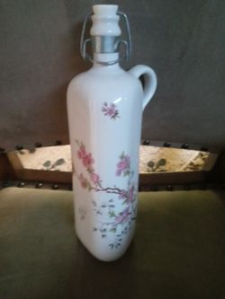 Porcelain Veritable Revol France Finger Hole Wine Jug