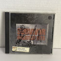 Survivor - Greatest Hits (CD, 1993) SIGNED Jim Peterick and Billy Ozzello signed