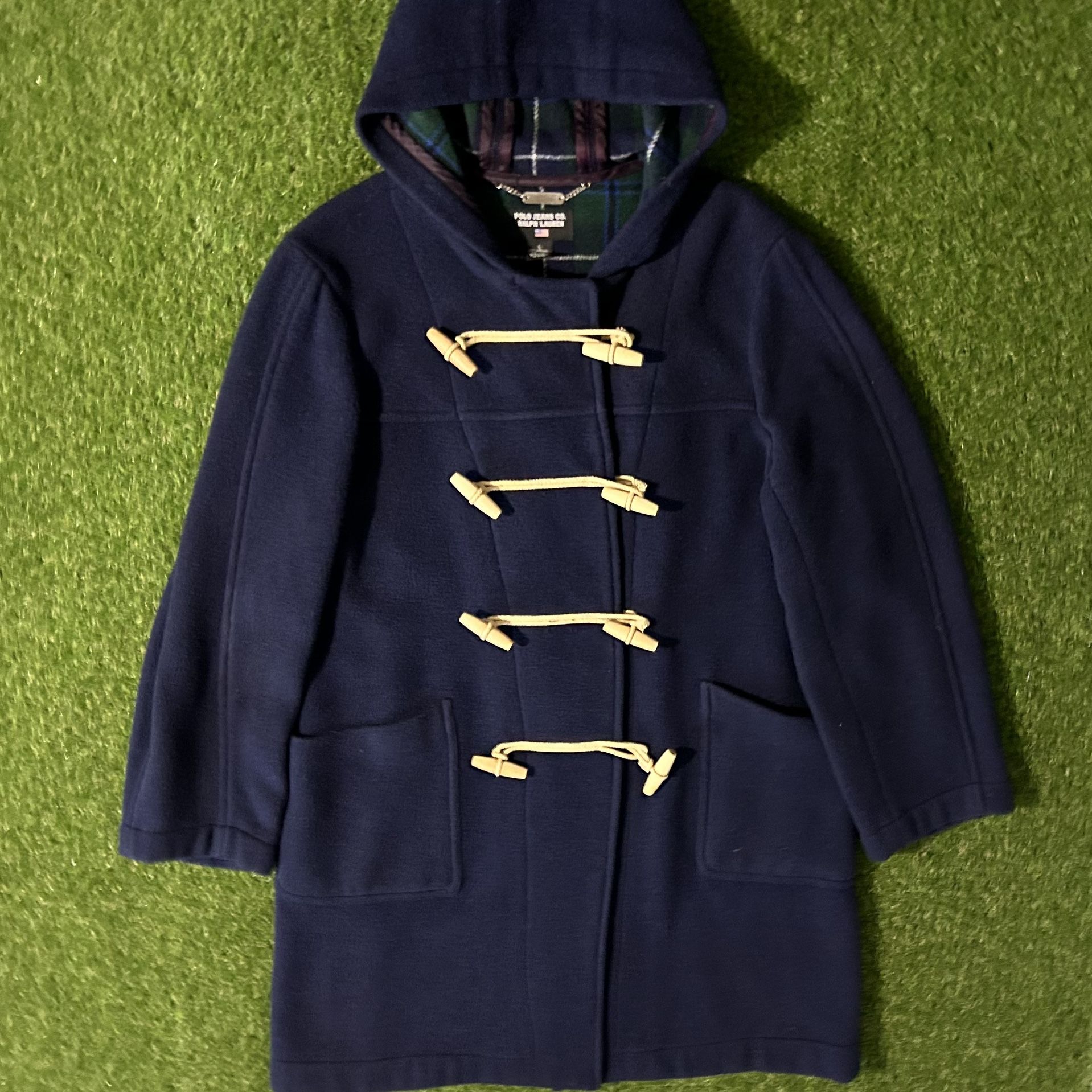Mens Polo Ralph Lauren Polo Sport Vintage Duffle Toggle Coat Size Large