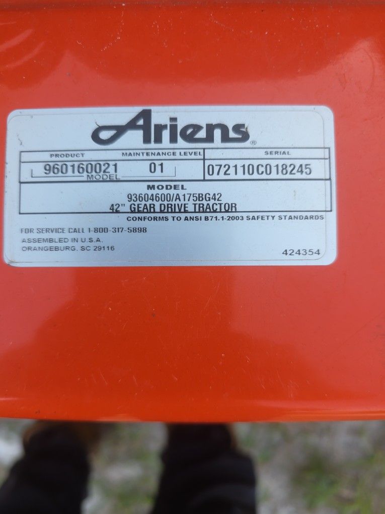 Ariens 42 In Riding Lawn Mower