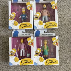 Jakks Pacific the Simpsons Wave 5 Complete (Bart, Grandpa, Troy, Edna)