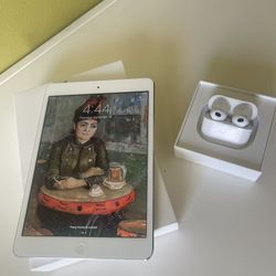 iPad Mini (Retina) + AirPods 3rd Gen  - $105 OBO