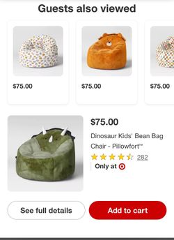 Pillowfort Dinosaur Kids' Bean Bag Chair