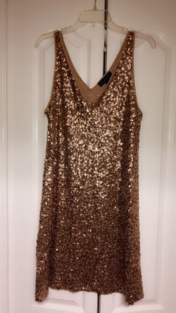 Mini golden dress