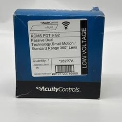 Acuity Controls RCMS-PDT-9-G2 nLight AIR Occupancy Daylight Sensor, Passive Dual Technology, Small Motion / Standard Range 360° Lens