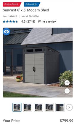 Suncast 6' x 5' Modern Shed $650