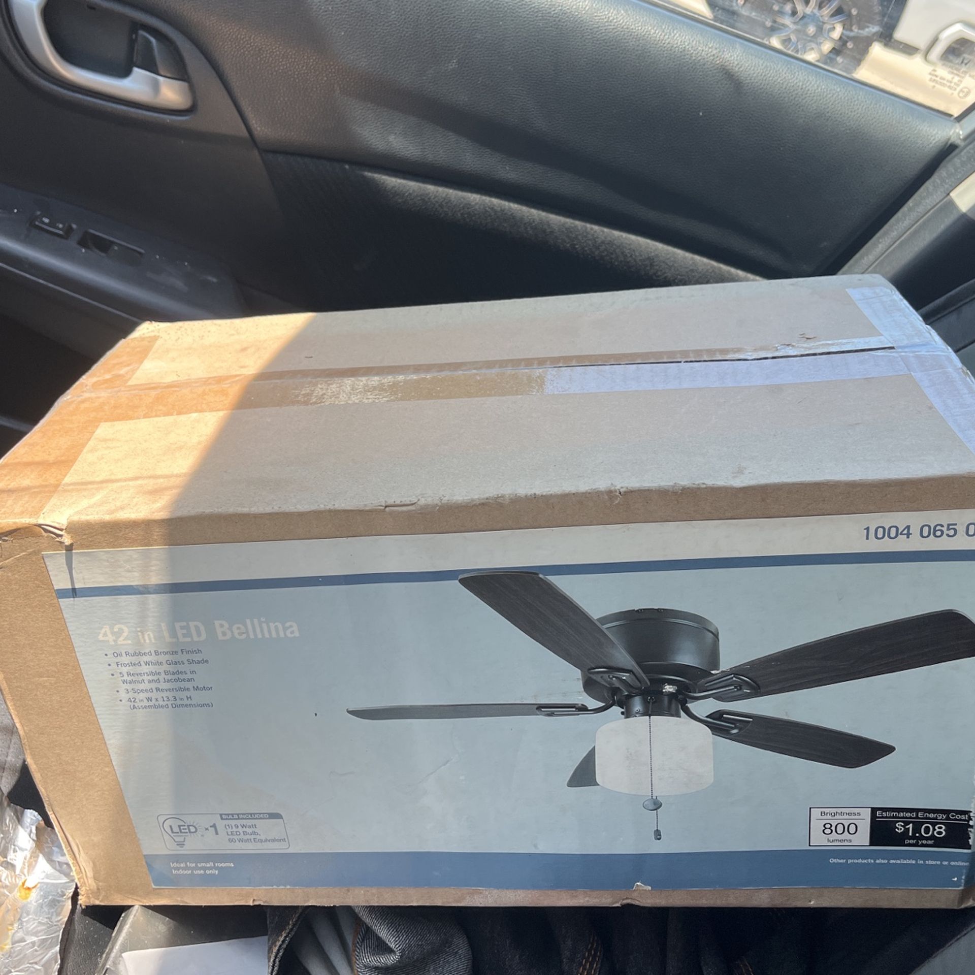 Bellina 42 in. OilRubbed Bronze Ceiling Fan with Light Kit for Sale in