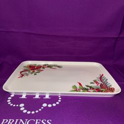 Princess House Marbella Winter Berry Platter Bandeja Marbella Winter Berry Princess House