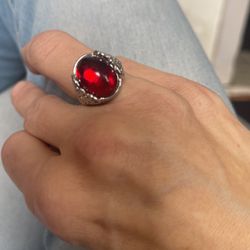 Sterling Silver Ring Ruby