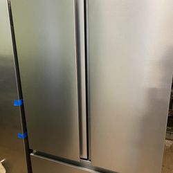 Fridge Stainless Steel 3 Doors With Water And Ice Maker 