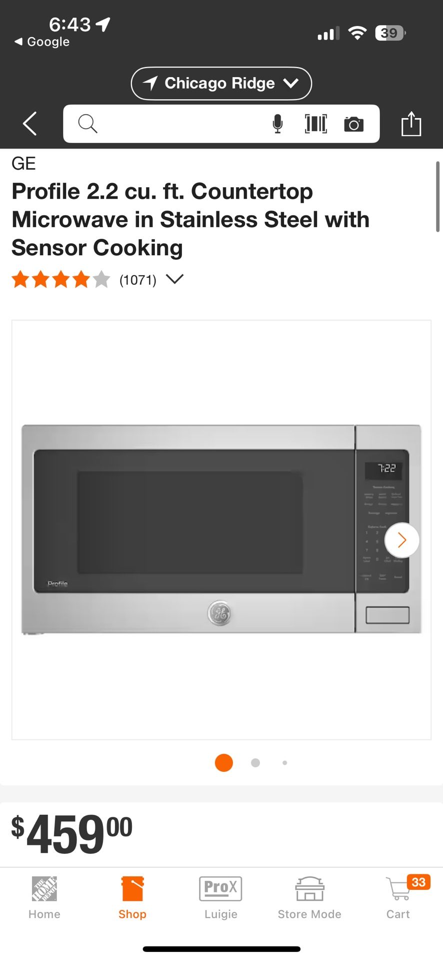 Ge Microwave Brand New