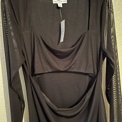And now this brand, extra large black dress from Macy’s, Brand new