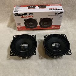 New Pair 4” Genius Audio Midrange Speakers  $40 Per Pair 