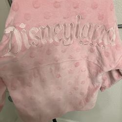 Disneyland Piglet Spirit Jersey 🌸 Pink Velour Polka Dots Size Large – Rare Valentine’s Day Cozy!