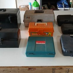 Vintage Craftsman USA Tool Boxes Assortment Makita Ryobi Artbin