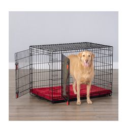 KONG Ultra-Strong Double Door Wire Dog Crate with Divider Panel