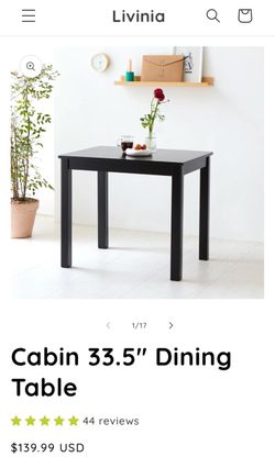 Livinia Cabin 33.5” Wooden Dining Table