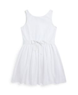 Like new Polo Ralph Lauren girls’ sleeveless white cotton dress, size 12