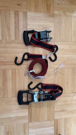 Husky Ratchet Tie Down Straps with S-Hooks (Set of 2)