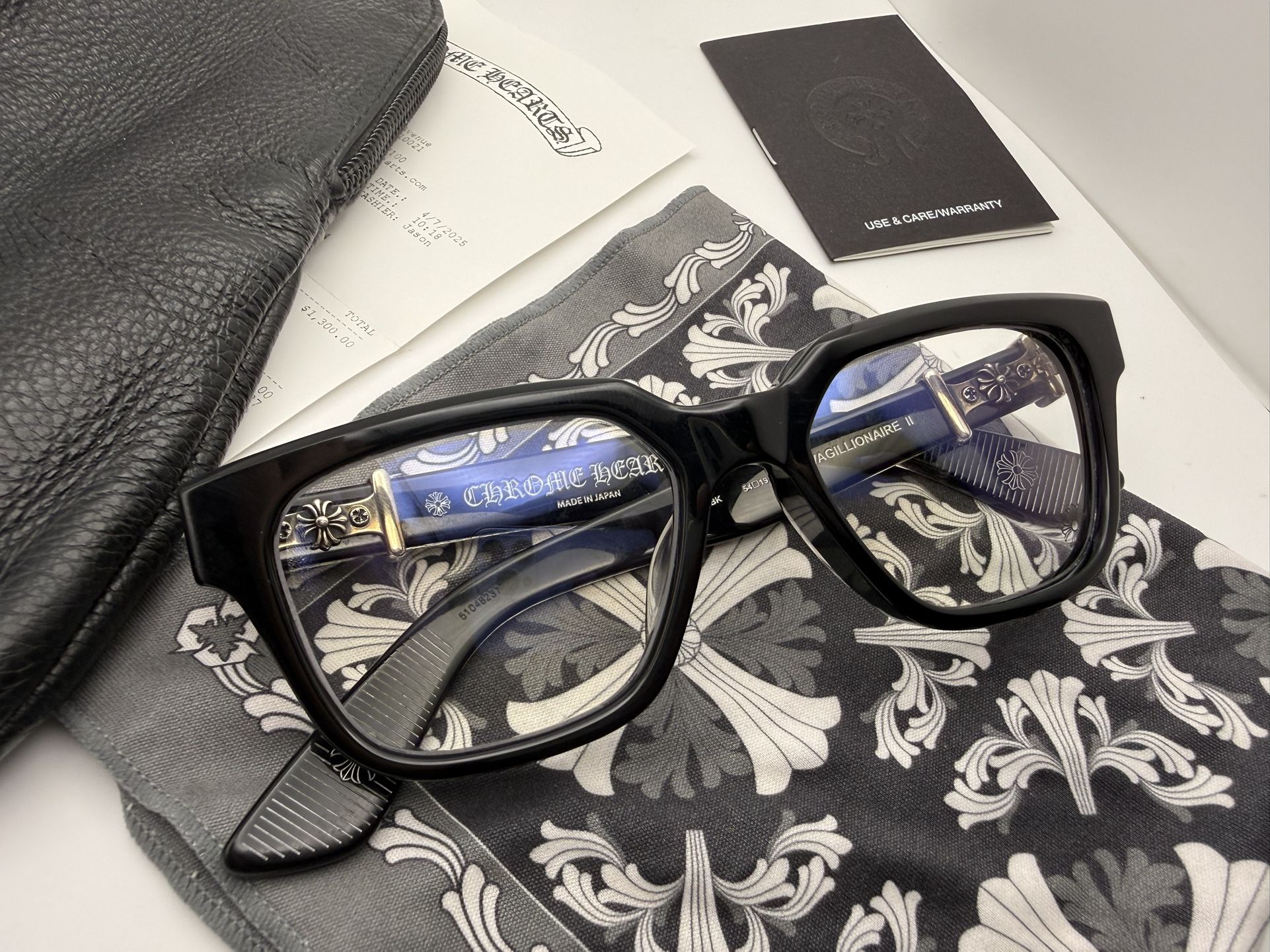 Chrome Hearts Vagillionaire II Black/Clear Glasses