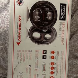 J.W speaker 12V DOT LED High & Low Beam Headlights with Carbon Fiber Bezel - 2 Light Kit