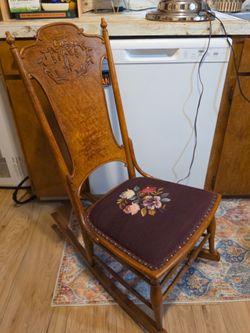Antique Needle Point Chair