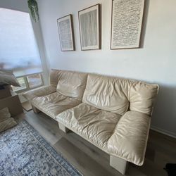Vintage Italian Leather Couch