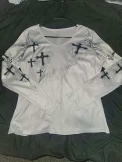 Silver/Grey Y2k long sleeve