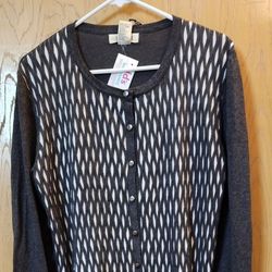 NWT Women's Grey Cardigan Size XL
