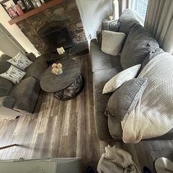 Sofa $350 & love seat $250 with $70 coffee table.