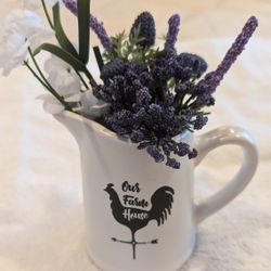 Farmhouse Pitcher With Flowers!