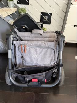 Busy Bee Kids Wagon Stroller w/ Canopy, Snack Tray & Storage Bag