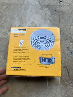 Vetus 24 Volt Electrical Ventilator  $80 Each 