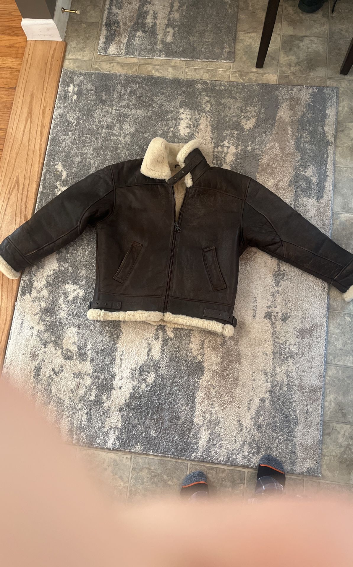 Men’s Leather Shearling Jacket