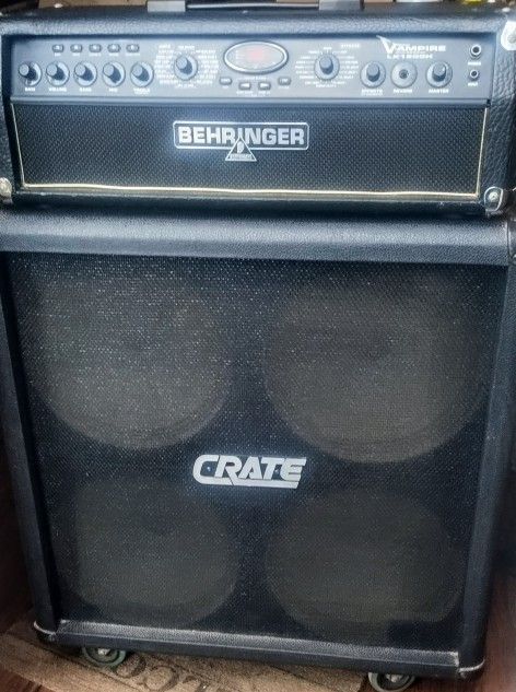 Behringer vampire guitar head LX1200h and Crate cabinet GX412xRa $300
