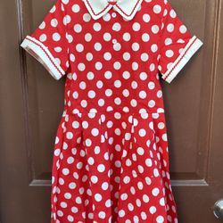 Halloween Red And White Polka dot Girls Dress 9-10