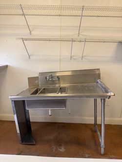 Stainless Steel Commercial Sink Table