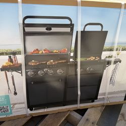 NEW Pro Series Combo 4 Burner Grill and Griddle 950 sq inch Cooking Area Stainless Burners & Cover Porcelain coated cast-iron grates. Con