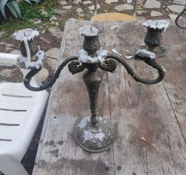 Three candle candelabra