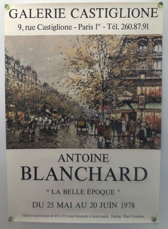 Antoine Blanchard “La Belle Epoque” exhibition poster (1978)